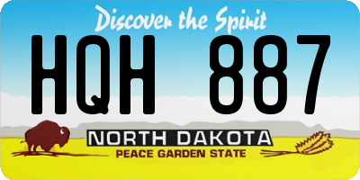 ND license plate HQH887
