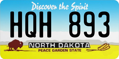 ND license plate HQH893