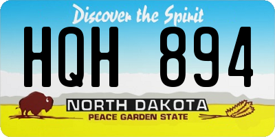 ND license plate HQH894