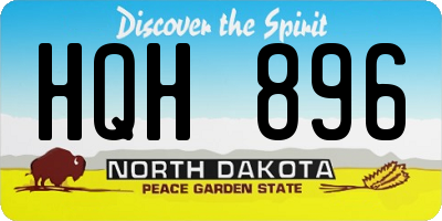 ND license plate HQH896