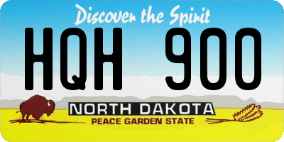 ND license plate HQH900