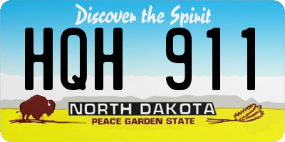 ND license plate HQH911