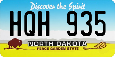 ND license plate HQH935
