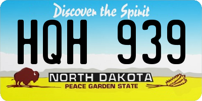 ND license plate HQH939