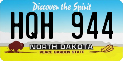 ND license plate HQH944