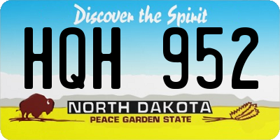 ND license plate HQH952