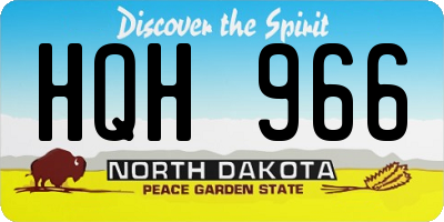 ND license plate HQH966