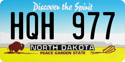 ND license plate HQH977