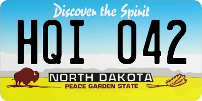 ND license plate HQI042