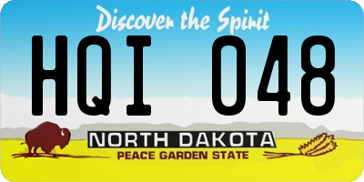 ND license plate HQI048