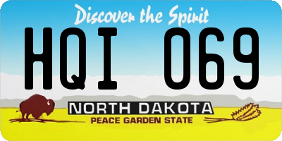 ND license plate HQI069