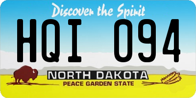 ND license plate HQI094