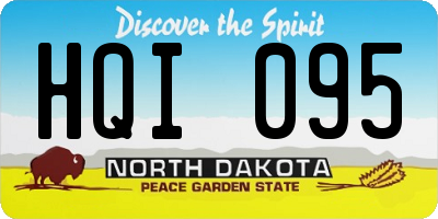 ND license plate HQI095