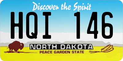 ND license plate HQI146