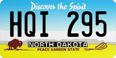 ND license plate HQI295