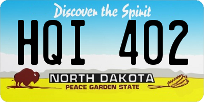 ND license plate HQI402