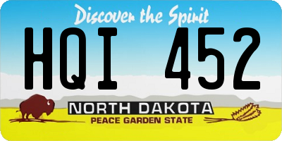 ND license plate HQI452
