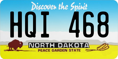 ND license plate HQI468
