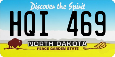 ND license plate HQI469