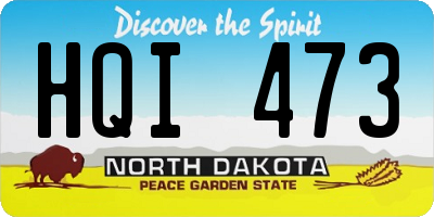 ND license plate HQI473