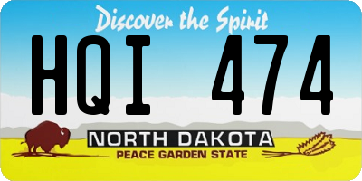 ND license plate HQI474