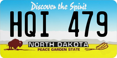 ND license plate HQI479