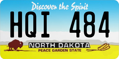 ND license plate HQI484