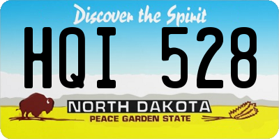 ND license plate HQI528