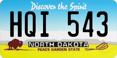ND license plate HQI543