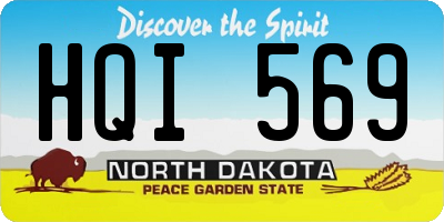 ND license plate HQI569