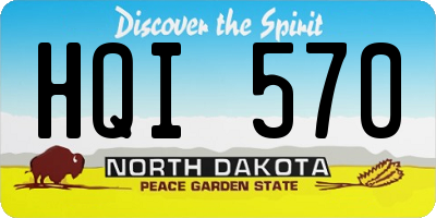 ND license plate HQI570
