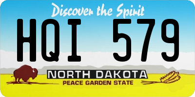 ND license plate HQI579