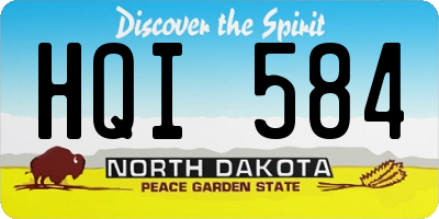 ND license plate HQI584