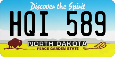 ND license plate HQI589