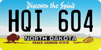 ND license plate HQI604