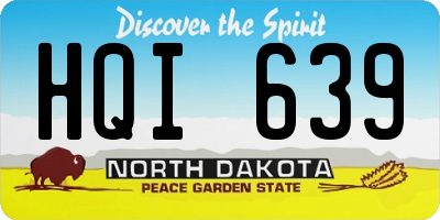 ND license plate HQI639