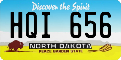 ND license plate HQI656