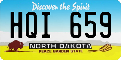 ND license plate HQI659