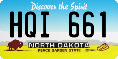 ND license plate HQI661