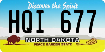 ND license plate HQI677