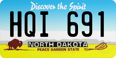 ND license plate HQI691