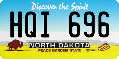 ND license plate HQI696
