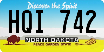 ND license plate HQI742