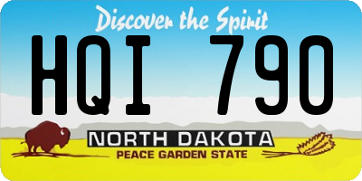 ND license plate HQI790