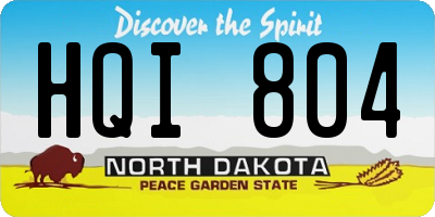 ND license plate HQI804