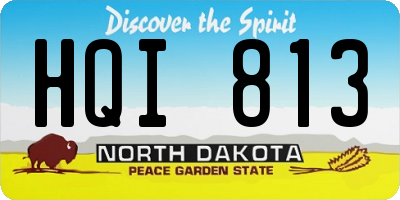 ND license plate HQI813