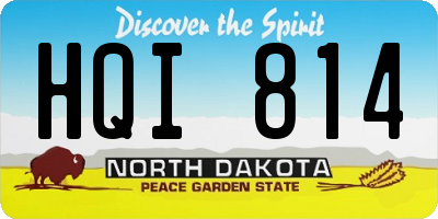 ND license plate HQI814