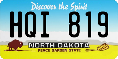 ND license plate HQI819