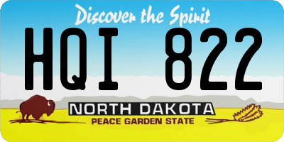 ND license plate HQI822