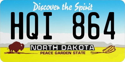 ND license plate HQI864